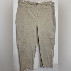 Rafaella Classic Woman Khaki Flat front. Size 14 smoke free home